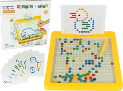 Tablă magnetică cu 100 de mărgele galbenă