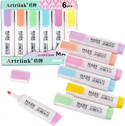 Creioane pastelate evidențiatoare școlare 6 buc