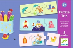 Djeco Puzzle Trio ziua mea 8×3 piese