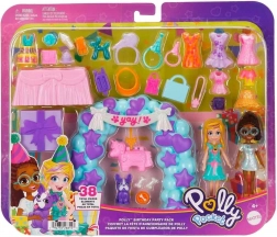 Polly Pocket petrecere de ziua de naștere – set de joacă la modă cu păpuși și accesorii