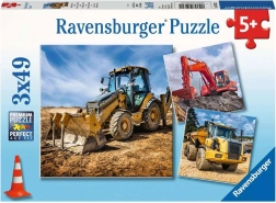 Puzzle RAVENSBURGER Utilaje de construcții 3×49 piese