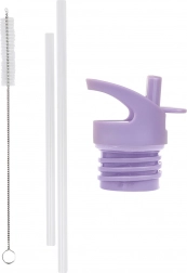 A Little Lovely Company set de capac, periuță și pai pentru sticla din inox 350 ml – Unicorni