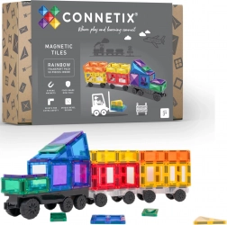 Connetix Rainbow Transport Pack set de construcție magnetică, 50 piese