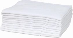 FreeON Bubaba scutece din pânză 80 × 80 cm albe (10 buc.)