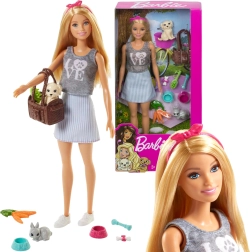 Barbie îngrijitoare de animăluțe cu accesorii