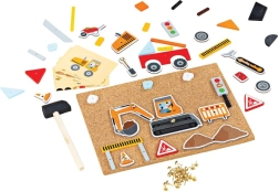 Bigjigs Toys joc creativ cu ciocănit – transport