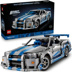 Technic Nissan Skyline GT‑R (R34) din filmul FAST & FURIOUS – model de drift pentru adulți