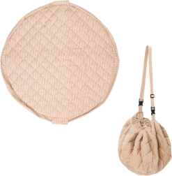 Play&Go Noomad Soft pătură de joacă și sac pentru jucării stripes brown