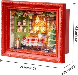 Rolife puzzle 3D din lemn Cina de Ajun cu LED, 125 piese