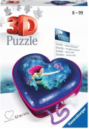 RAVENSBURGER Puzzle 3D inimă sirenă – cutie de bijuterii, 54 piese
