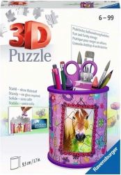 RAVENSBURGER puzzle 3D suport pentru creioane – cal, 57 piese