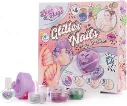 Set de unghii sclipitoare Love and Hugs