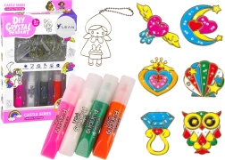 Pereți vitralii de pictat – set 6 buc cu culori care se usucă