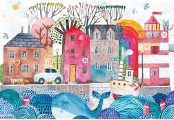 Puzzle Port 250 de piese cu Autocolante