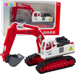 Excavator pe șenile cu cupă metalică, cabină rotativă, lumini și sunete