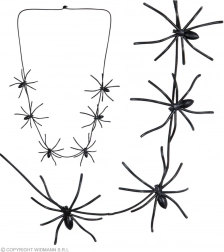 Colier negru cu păianjeni