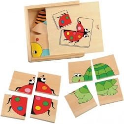 Puzzle cu animăluțe mici – set 4 buc