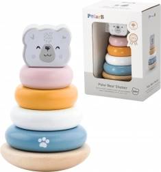 VIGA PolarB Piramida educativă din lemn - Urs polar