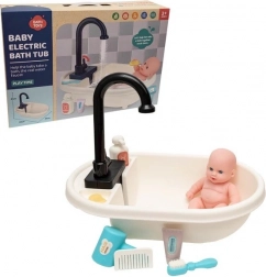 Cada pentru păpușă cu duș funcțional și accesorii