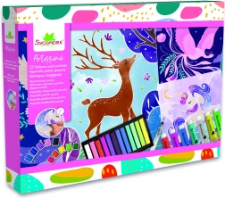 Artissimo XXL set creativ – acuarelă, pasteluri și vopsele acrilice: animale magice