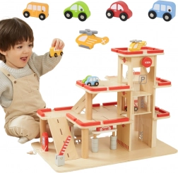 Parcări din lemn cu lift și vehicule VIGA