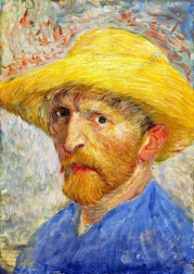 Puzzle Vincent van Gogh Autoportret cu pălărie de paie 1000 piese
