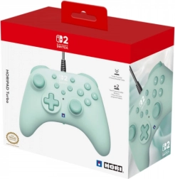 Controller cu fir HORIPAD Turbo pentru Nintendo Switch, culoare Cozy Green