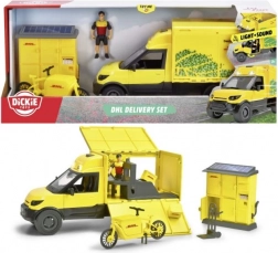 Set urban DHL cu camion de marfă 25 cm de la Dickie Toys