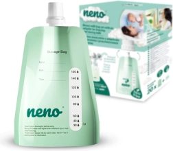 Neno pungi pentru lapte matern cu capace și adaptor 150 ml, 20 buc.