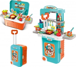 Bucătărie pentru copii tip troler pe roți 38 cm cu lumină și sunet