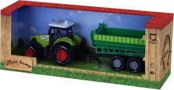 Tractor din plastic cu sunet și lumină, cu remorcă – Ferma mea mică