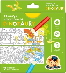 Cărți de colorat lungi Dinozauri pentru copii 4+
