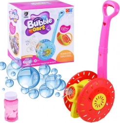 Cărucior de împins pentru copii cu soluție de făcut bule