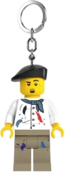 Breloc LEGO luminos – minifigurină pictor cu lumină LED