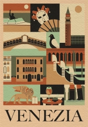 Puzzle 1000 piese Style in the City Veneția — cutie compactă CLEMENTONI