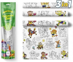 Fețe de masă de colorat Pexi - Grădina Zoologică Fantastică