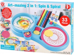 Set creativ de desen și spin‑art pentru copii