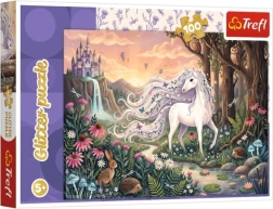 Puzzle pentru copii Glitter Tęczowy blask unicorn 100 de piese - 1 bucată