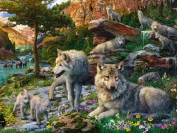 Ravensburger lupi de primăvară puzzle 1500 piese