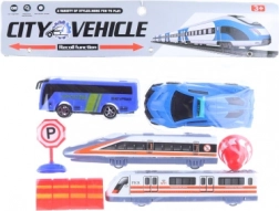 Set de vehicule de transport din plastic pentru copii