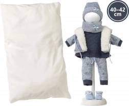 Llorens hăinuțe pentru păpușă New Born 40–42 cm, set de 6 piese cu pernă reversibilă