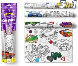 Fețe de masă de colorat Pexi pentru copii - Mașini