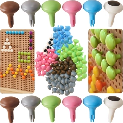 Masterkidz cleme colorate Jumbo pentru tabla STEM 128 buc - 6 culori