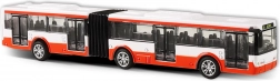 autobuz articulat din metal roșu 18 cm