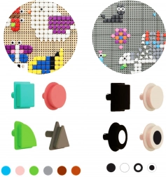 Elemente geometrice Masterkidz pentru tabla STEM – 256 buc