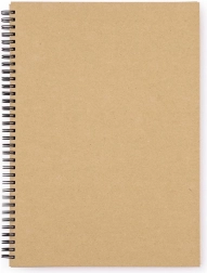 Bloc cu spirală A4 kraft cu spirală dublă, coperți laminate