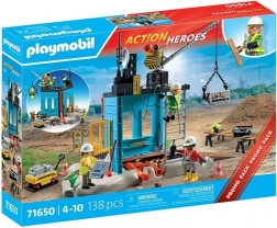 Playmobil Action Heroes – șantier cu macara și figurine