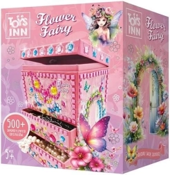 Cutie de bijuterii decorativă Flower Fairy Bellisa – set creativ de mozaic pentru copii