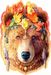 Puzzle din lemn Urs Stilat de la Wooden City