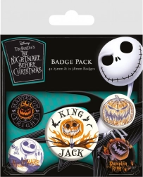 Set de insigne NIGHTMARE BEFORE CHRISTMAS – 5 buc (2,5–3,5 cm)